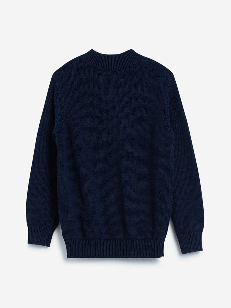 HOP Kids Navy Knitted Sweater