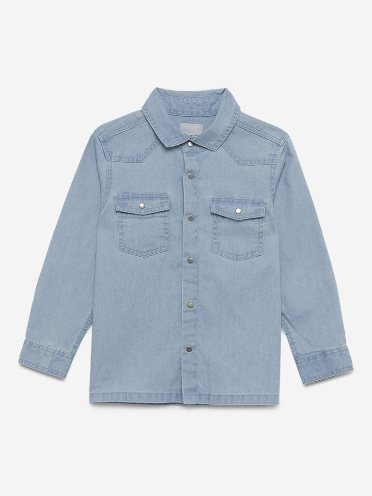 HOP Kids Light Blue Chambray Shirt