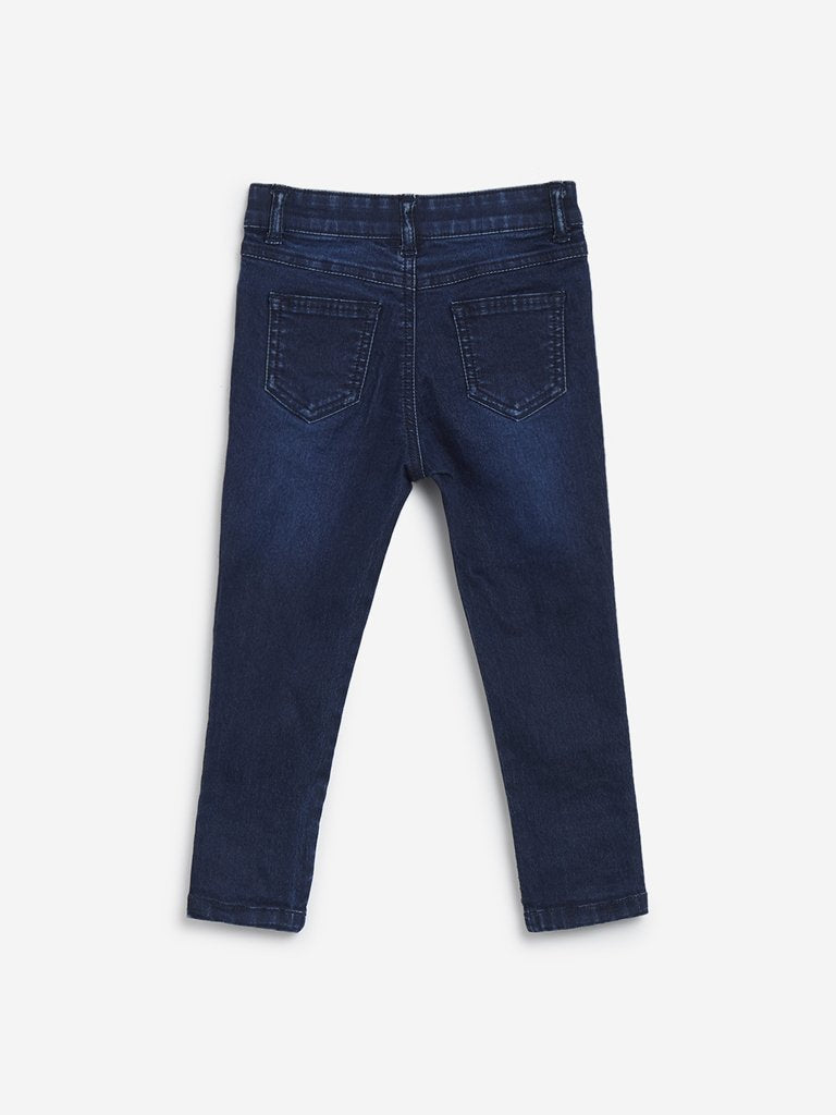 HOP Kids Dark Blue Sequinned Jeans