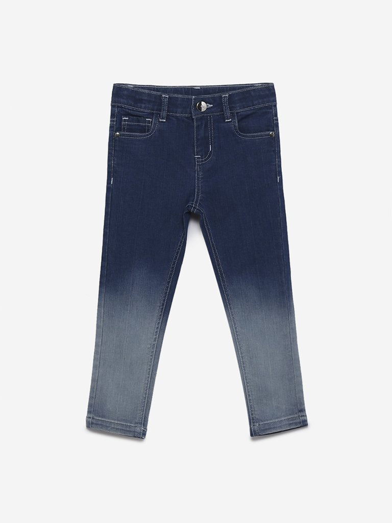 HOP Kids Blue Two-Toned Jeans