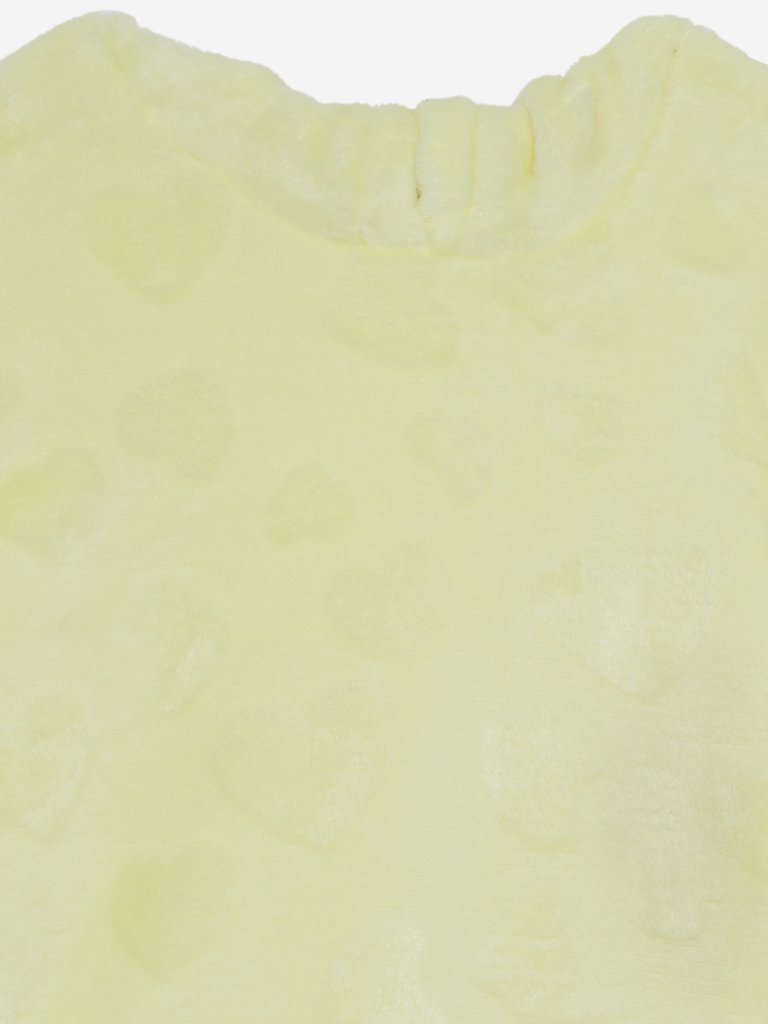 HOP Kids Yellow Faux Fur Hooded Sweatshirt