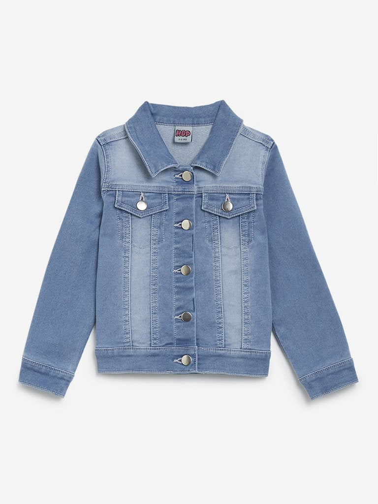 HOP Kids Light Blue Faded Denim Jacket