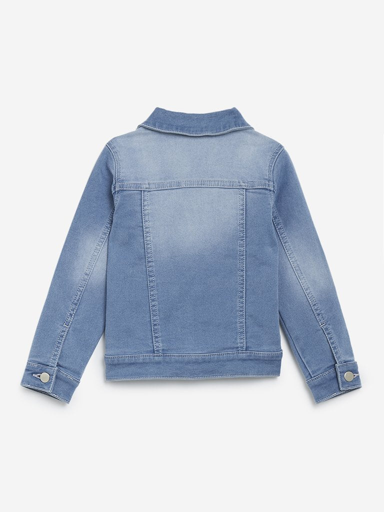 HOP Kids Light Blue Faded Denim Jacket