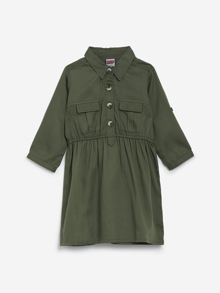 HOP Kids Olive Shirtdress