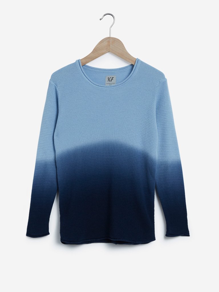 Y&F Kids Light Blue Two-Toned T-Shirt