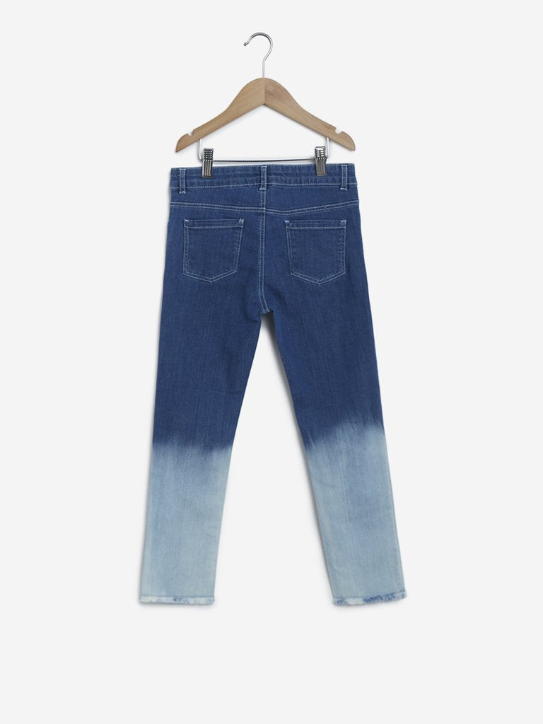 Y&F Kids Blue Two-Toned Jeans