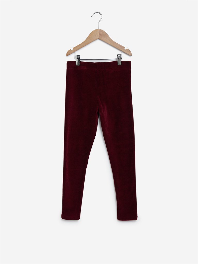 Y&F Kids Burgundy Corduroy Pants