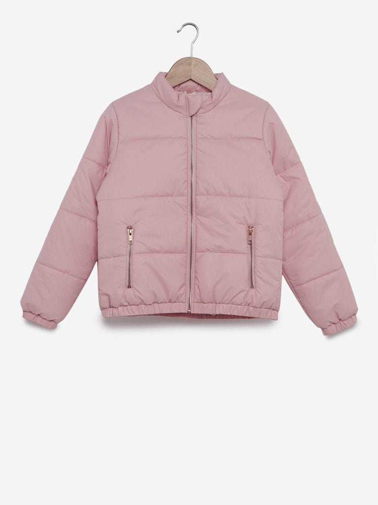 Y&F Kids Light-Pink Puffer Jacket