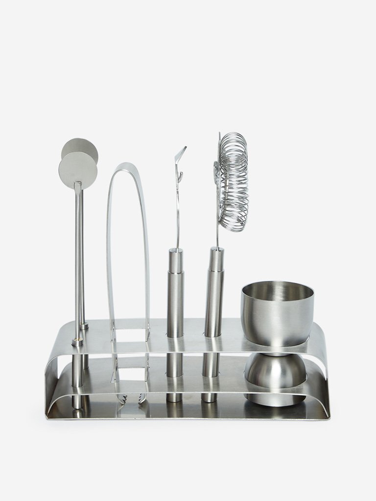 Westside Home Silver Bar Accessories Set of Five