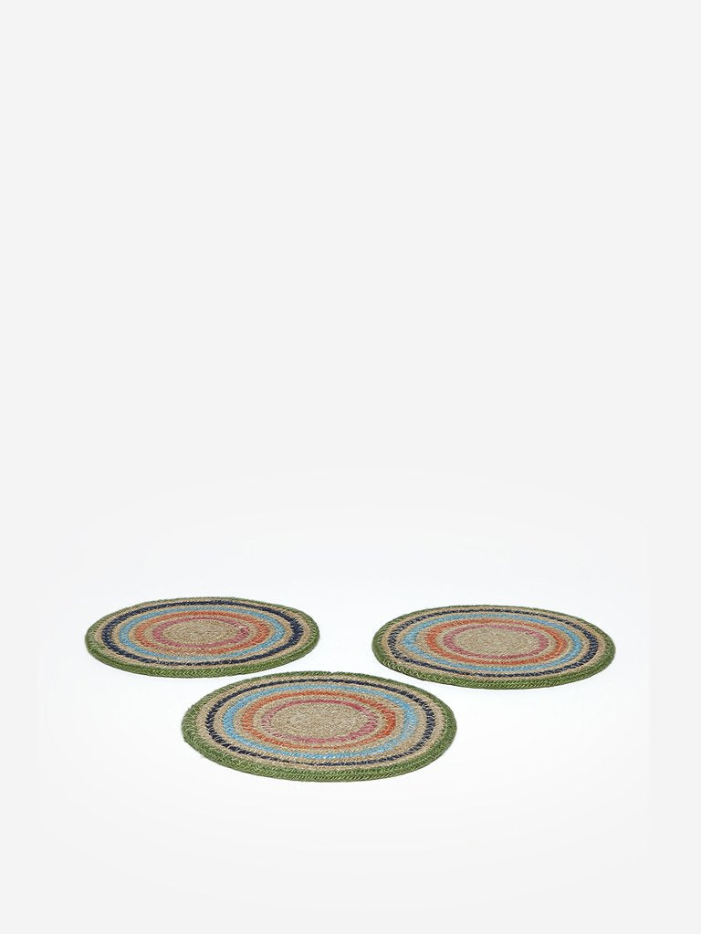 Westside Home Multicolour Woven Trivets Set of Three