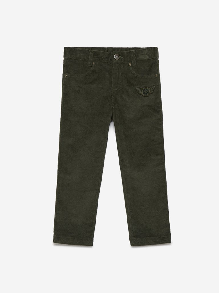 HOP Kids Olive Corduroy Pants