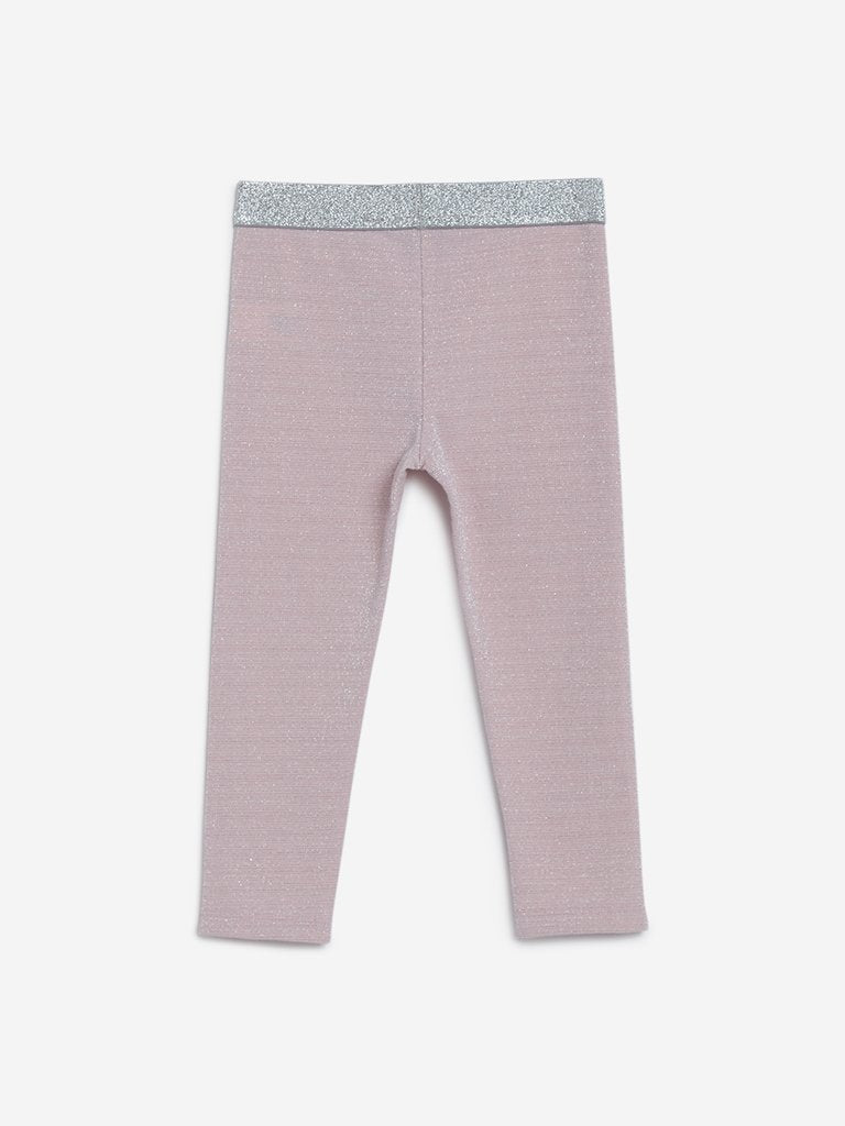 HOP Kids Pink Striped Leggings