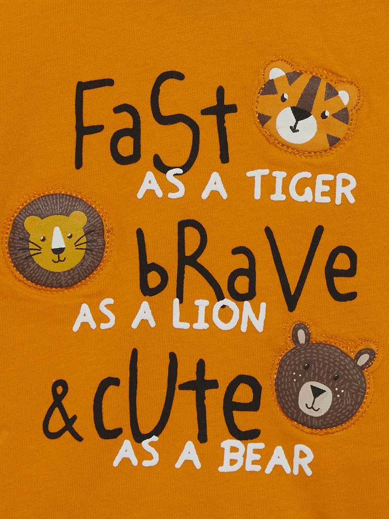 Baby HOP Orange Animal Sweatshirts Set of Two