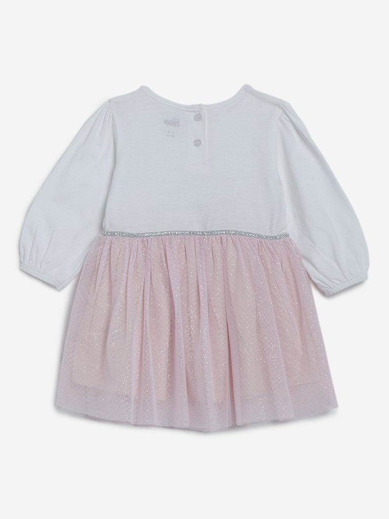 Baby HOP Light Pink Fit-And-Flare Bunny Dress