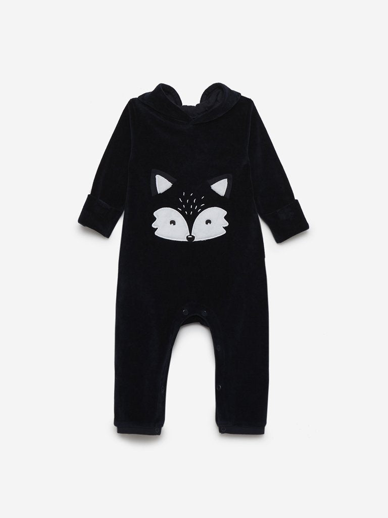 Baby HOP Navy Fox Pattern Romper