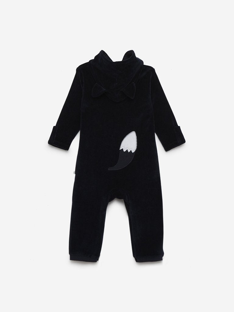 Baby HOP Navy Fox Pattern Romper