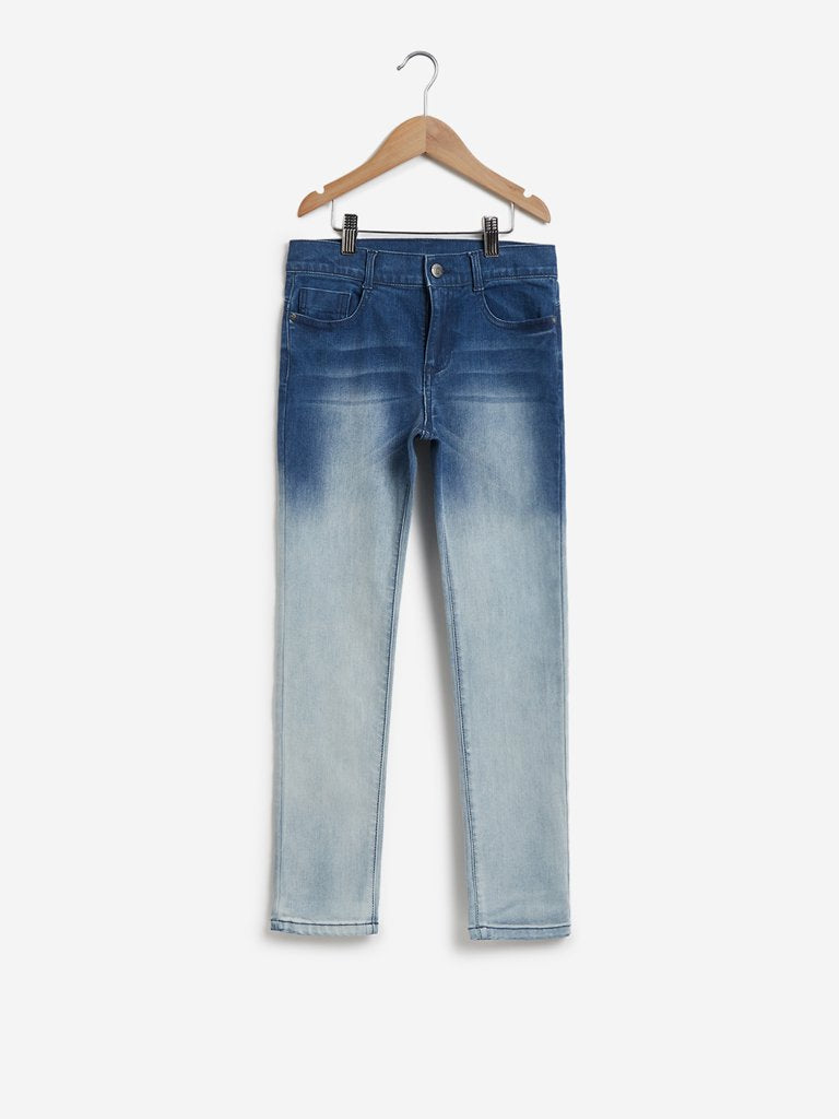 Y&F Kids Light Blue Faded Jeans