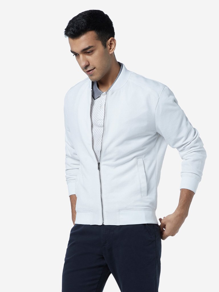 Ascot White Relaxed Fit Jacket