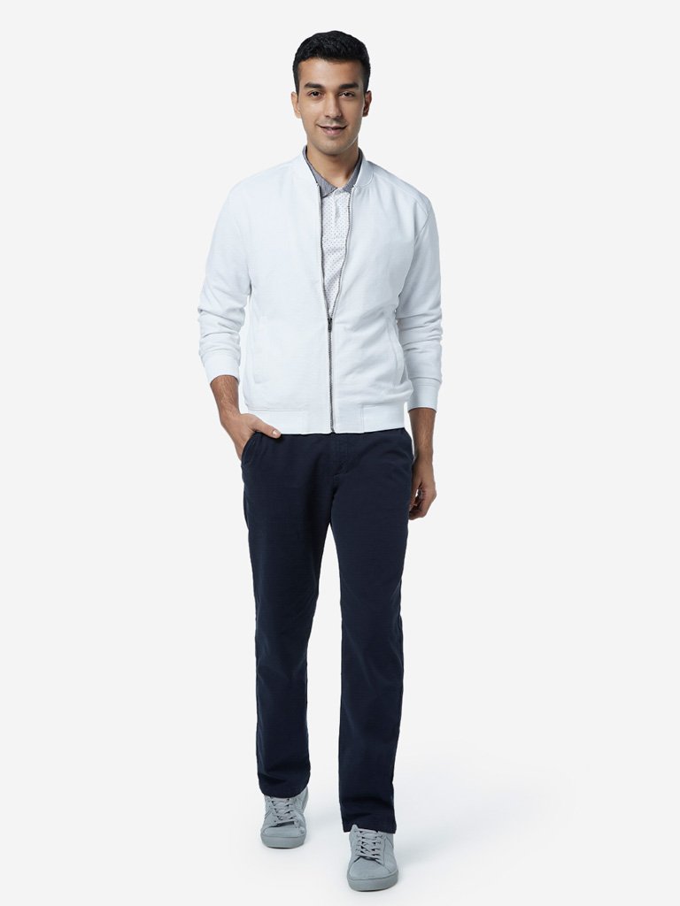 Ascot White Relaxed Fit Jacket