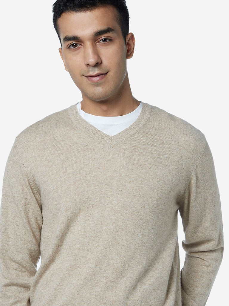 Ascot Beige Relaxed Fit Sweater