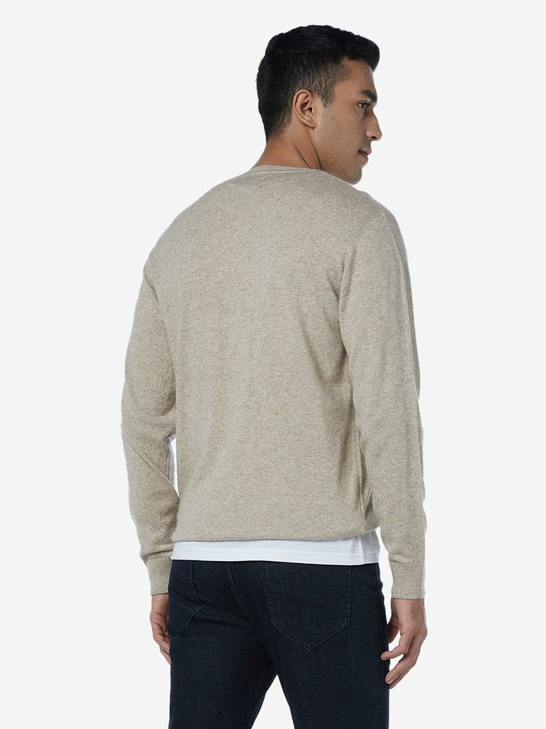 Ascot Beige Relaxed Fit Sweater