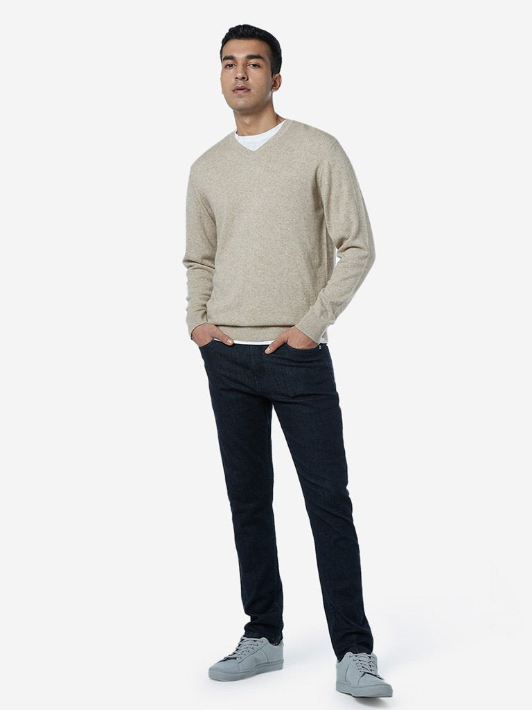 Ascot Beige Relaxed Fit Sweater