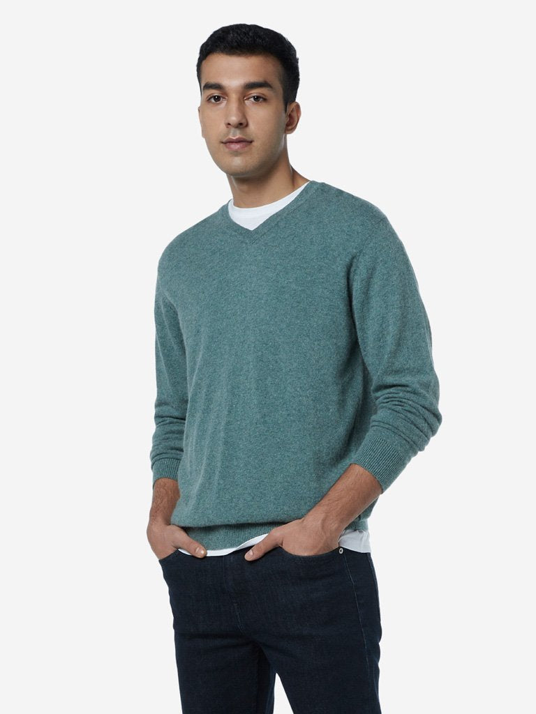 Ascot Sage Green Relaxed Fit Sweater