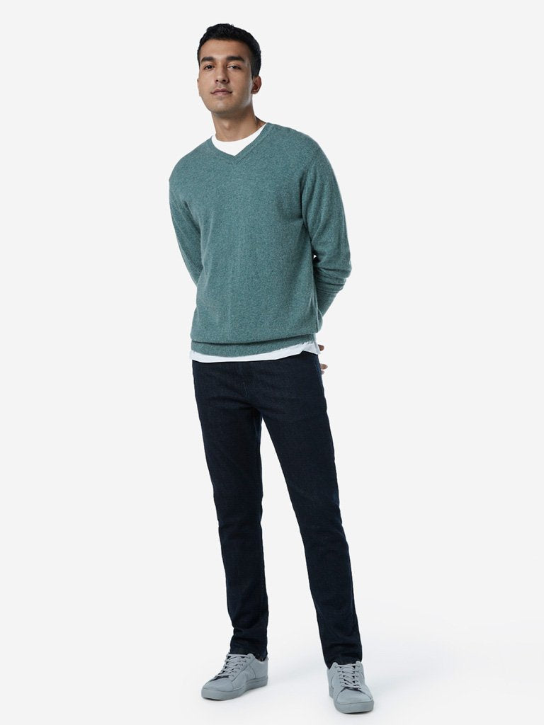 Ascot Sage Green Relaxed Fit Sweater
