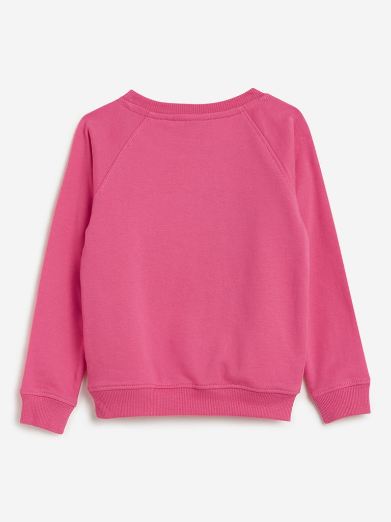 HOP Kids Pink Sequinned Sweatshirt