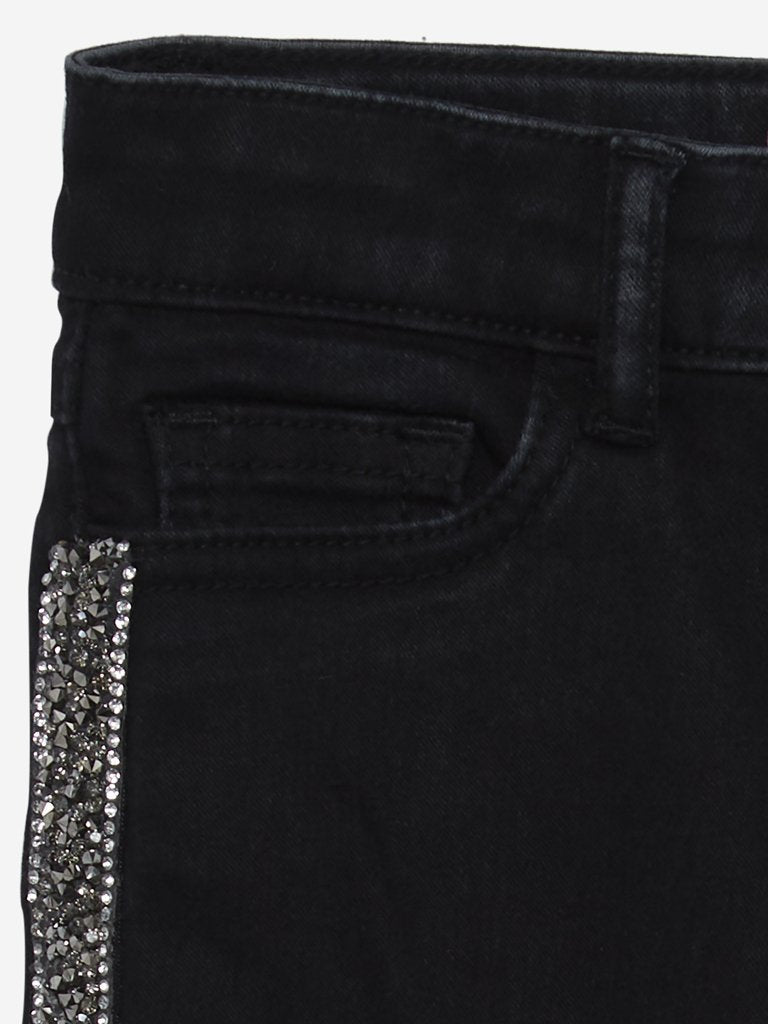 HOP Kids Black Rhinestone Pattern Jeans