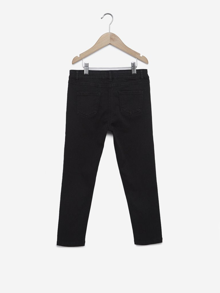 Y&F Kids Black Studded Jeans