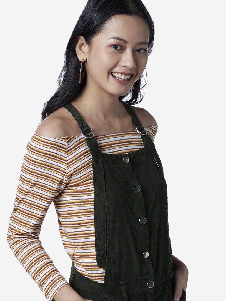 Nuon Olive Dungarees