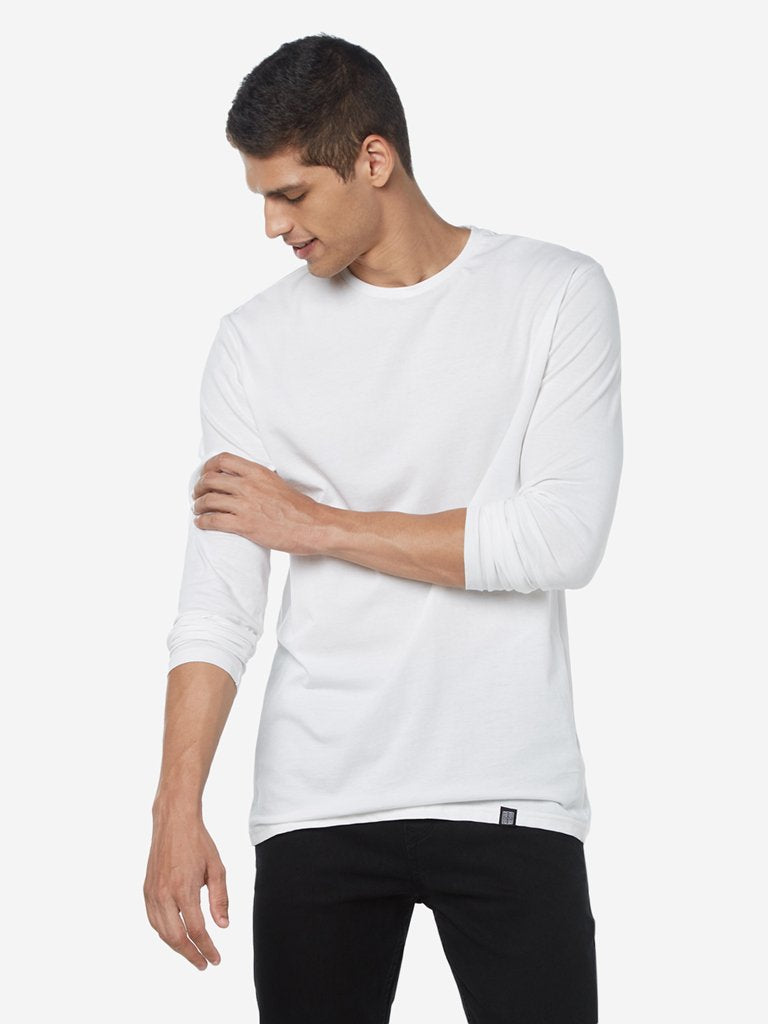 Nuon White Slim Fit T-Shirt