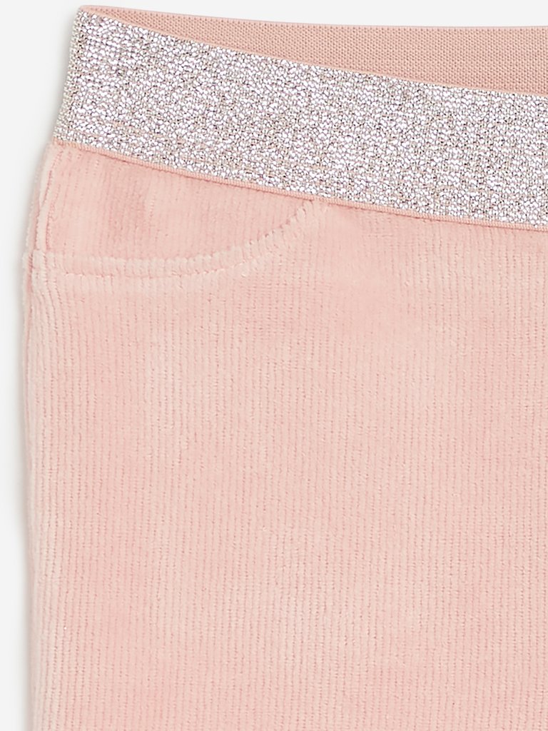 HOP Kids Peach Shimmering Corduroy Leggings