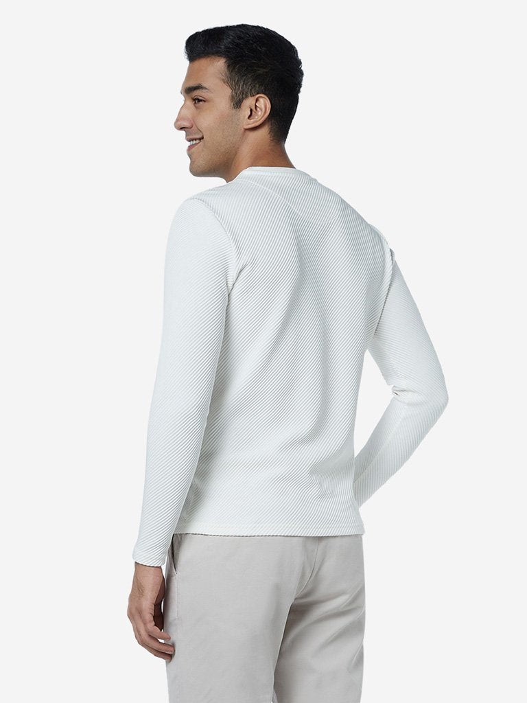 Ascot White Crewneck Slim Fit T-Shirt