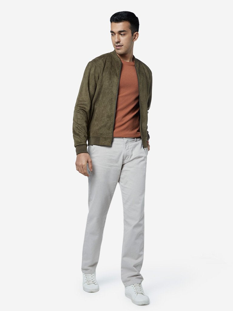 Ascot Brown Crewneck Slim Fit T-Shirt