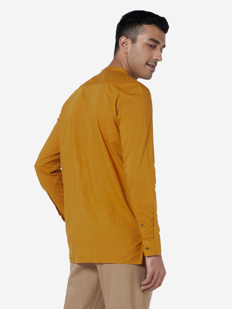 ETA Mustard Resort Fit High-Low Shirt