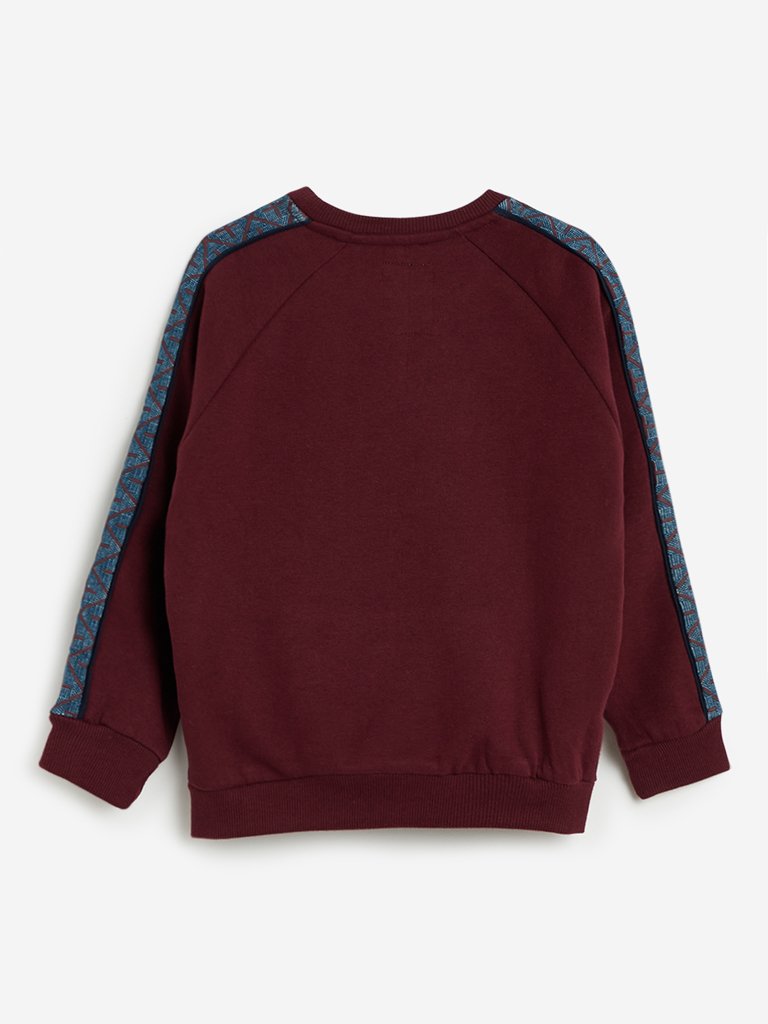 HOP Kids Burgundy Sequinned Sweatshirt