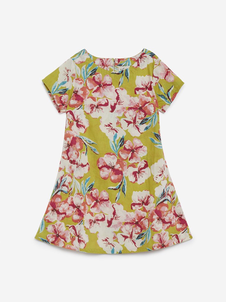 Utsa Kids Multicolour Floral Pattern Kurta