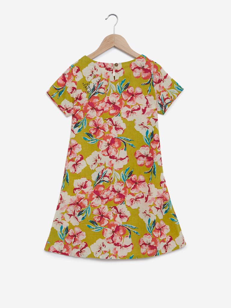 Utsa Kids Multicolour Floral Pattern Kurta