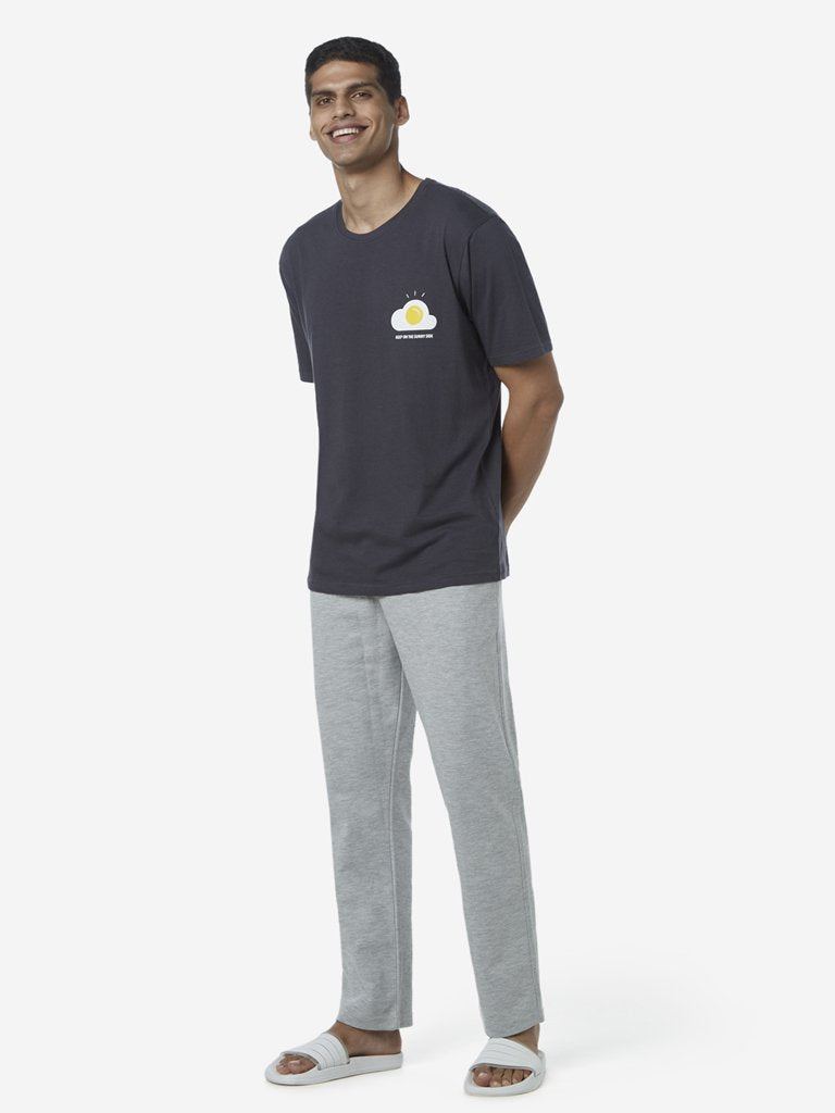 WES Lounge Light-Grey Relaxed Fit Trackpants