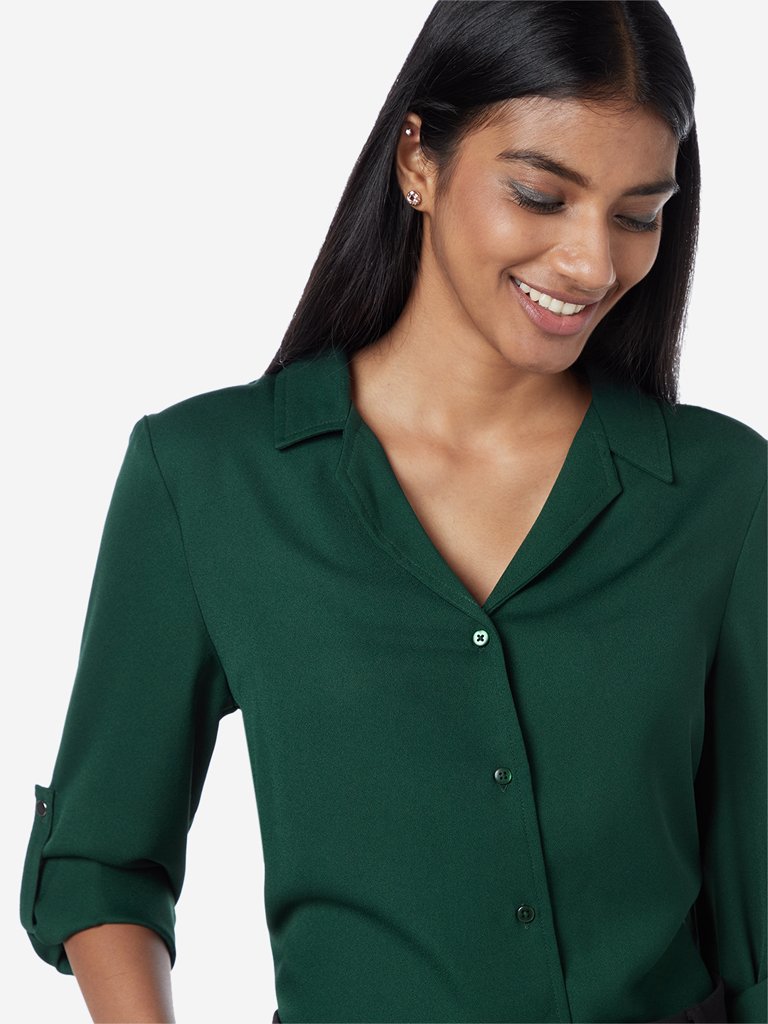 Wardrobe Dark Green Rianna Shirt
