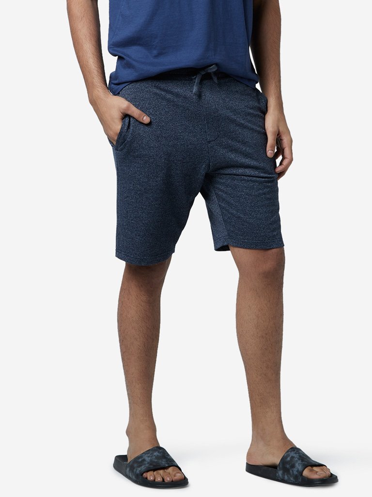 WES Lounge Grey Melange Relaxed Fit Shorts