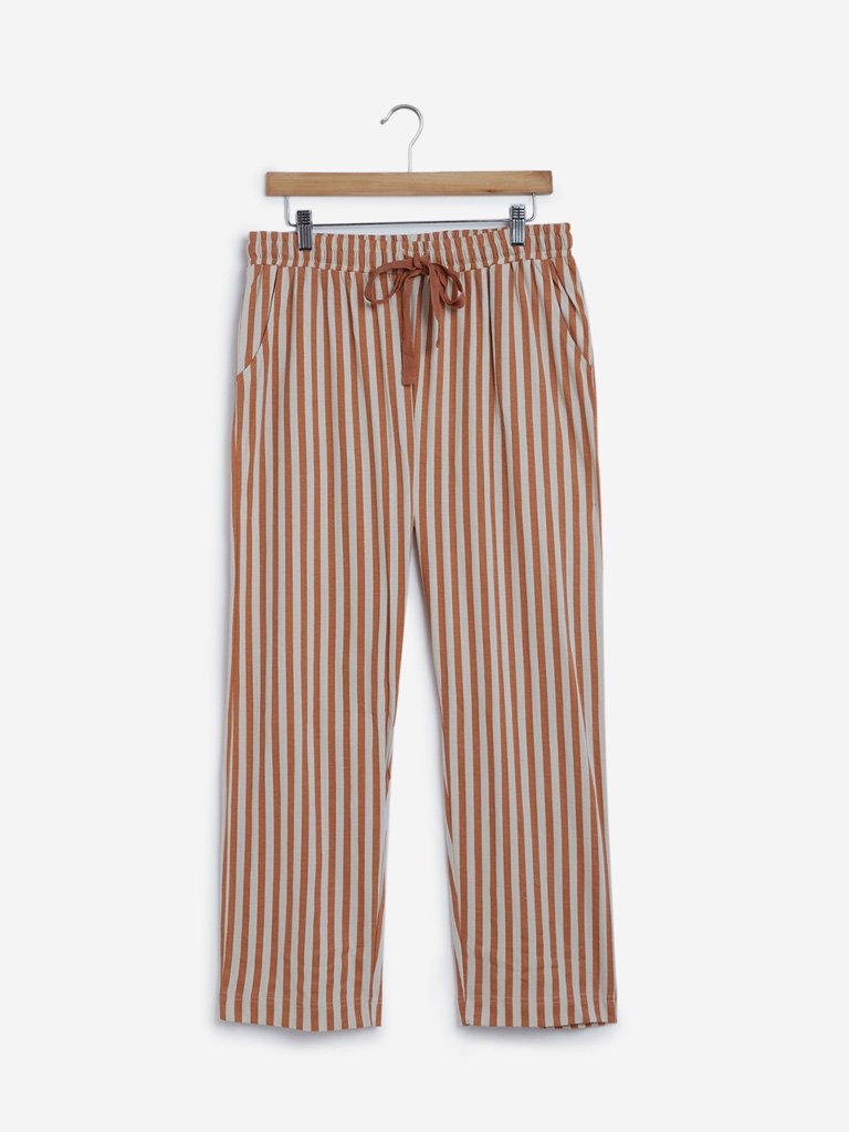 Wunderlove Rust Striped Pyjamas