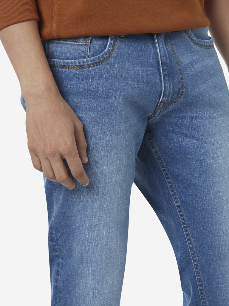 WES Casuals Light Blue Relaxed Fit Jeans