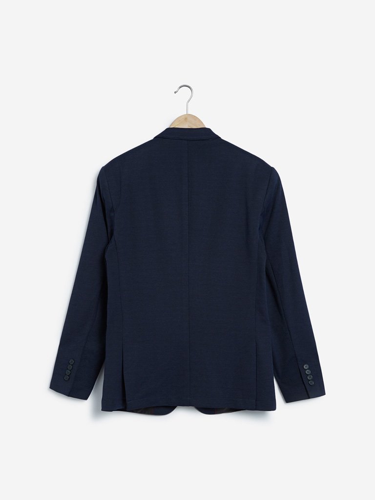 WES Formals Navy Slim Fit Jacket