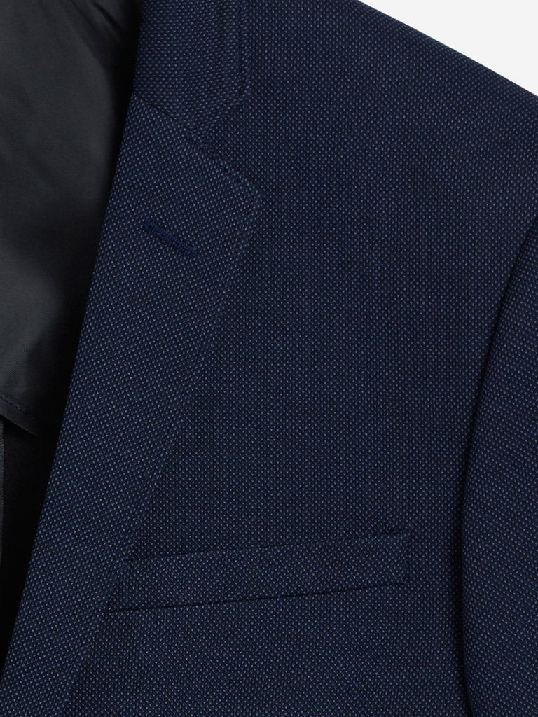 WES Formals Navy Slim Fit Jacket