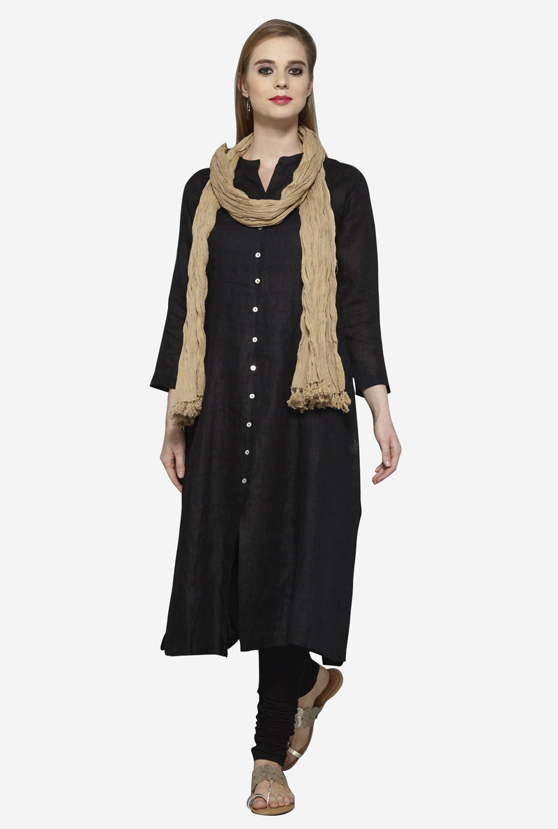 Utsa Beige Crushed Dupatta