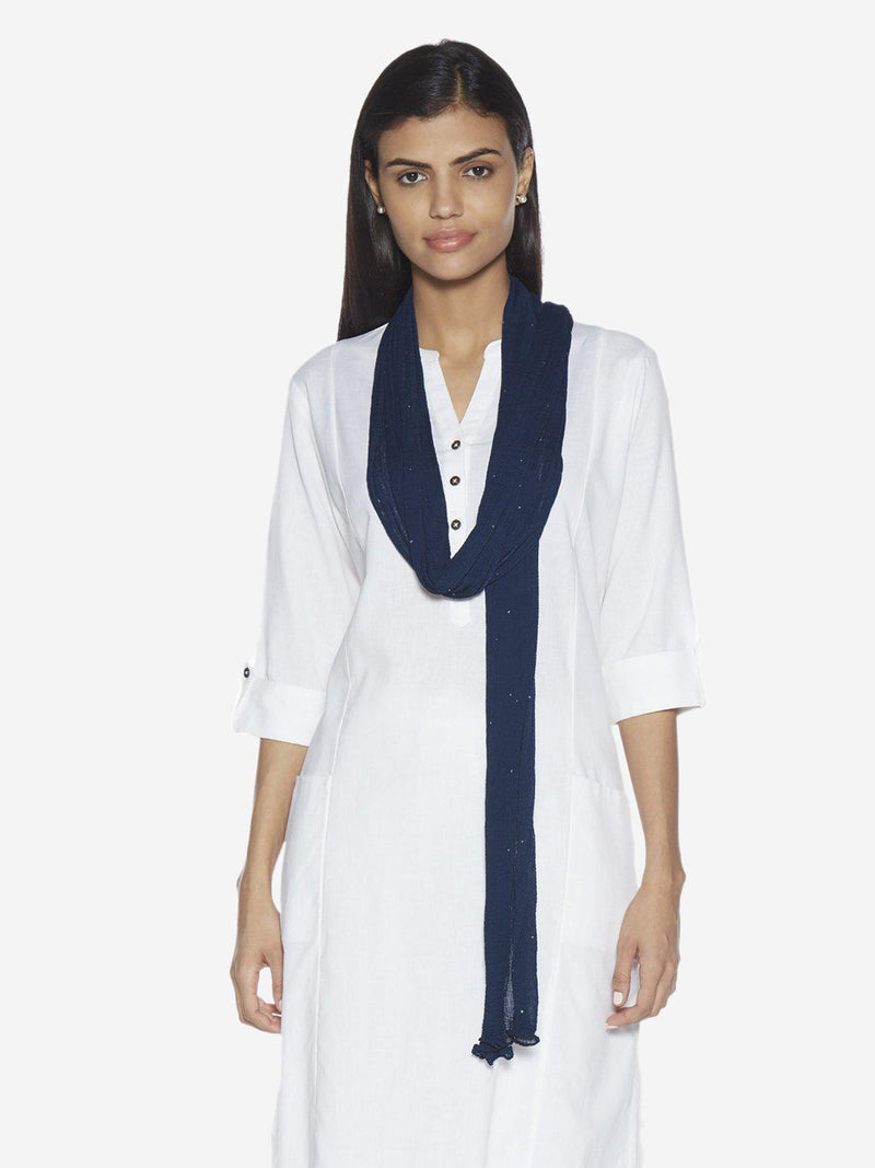 Utsa Navy Chiffon Dupatta