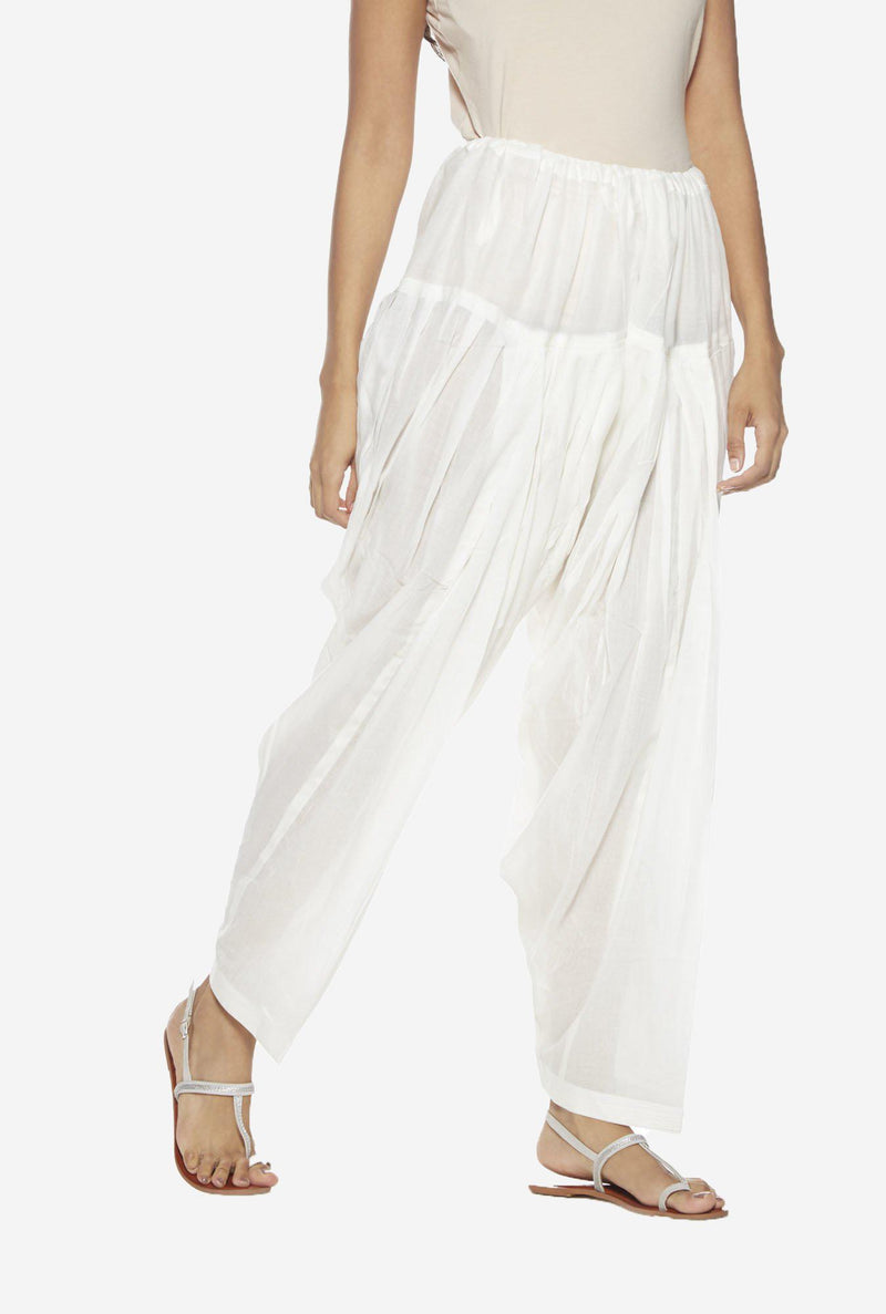 Utsa Off-White Solid Patiala Salwar